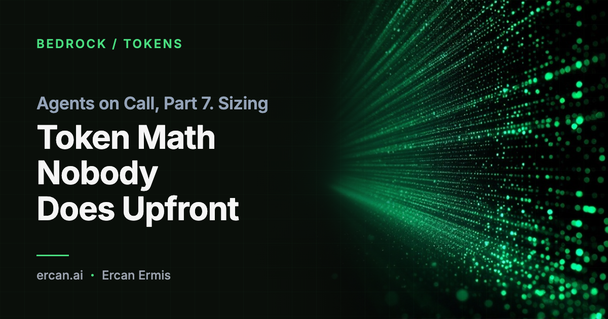 Agents on Call, Part 7. Sizing: Token Math Nobody Does Upfront