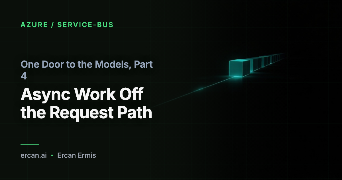 One Door to the Models, Part 4: Async Work Off the Request Path