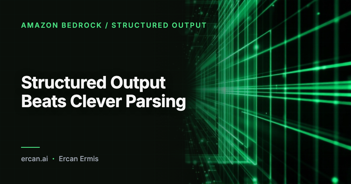 Structured Output Beats Clever Parsing